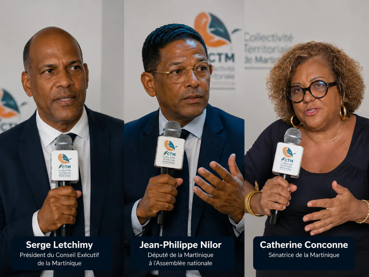 Serge Letchimy, Jean-Philippe Nilor et Catherine Conconne soutiennent le projet Meratoniax